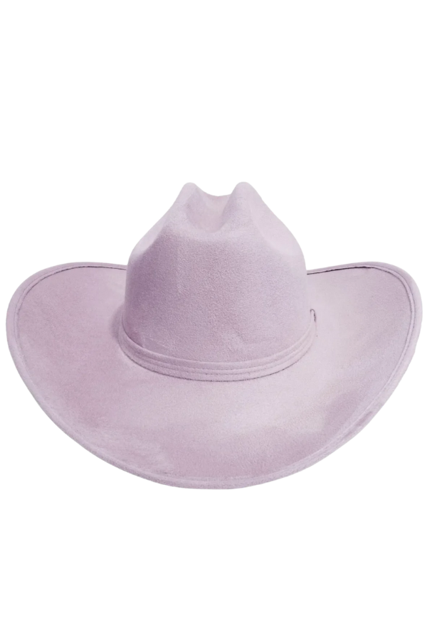 Women’s pastel Western hat in stiffened suede

