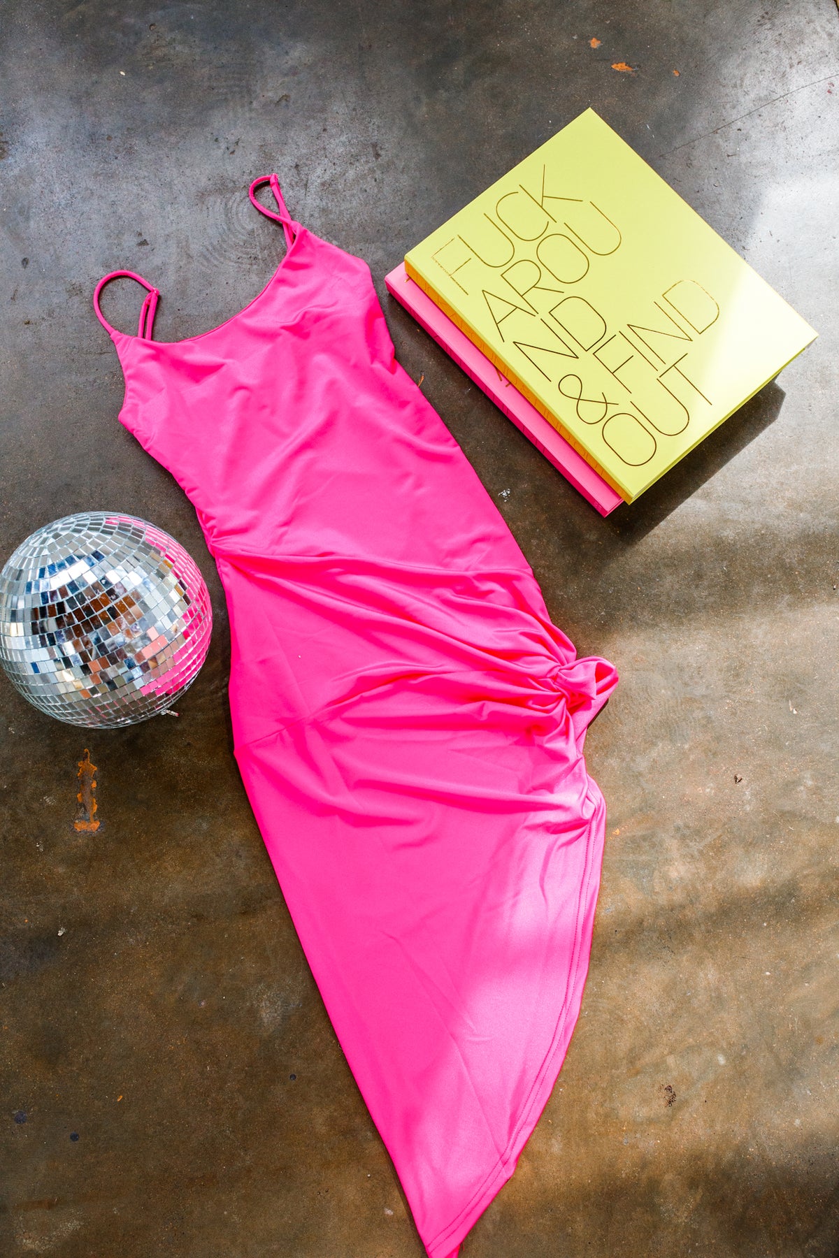 Pink Poker Midi Dress