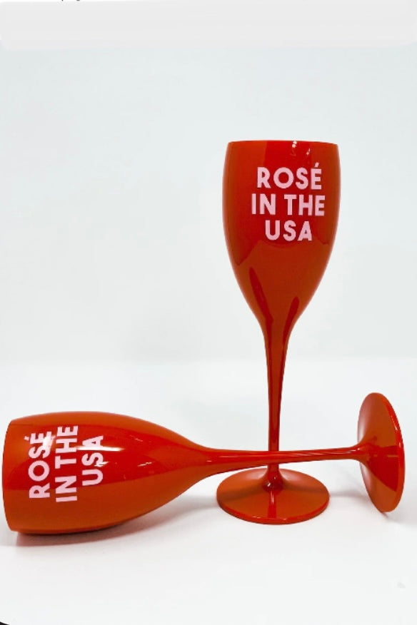 Rose in the USA Flutes (Set of 2)