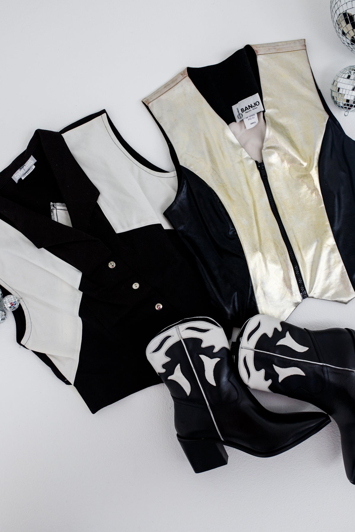 Black & White Vintage Vest
